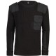 Grobstrickpullover ECO rundhals schwarz